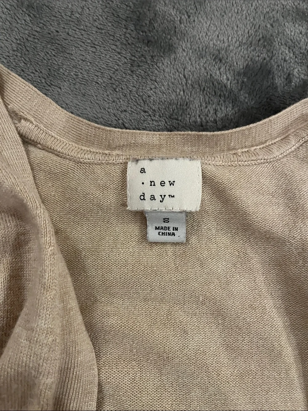 a new day Beige Open-Front Lightweight Cardigan